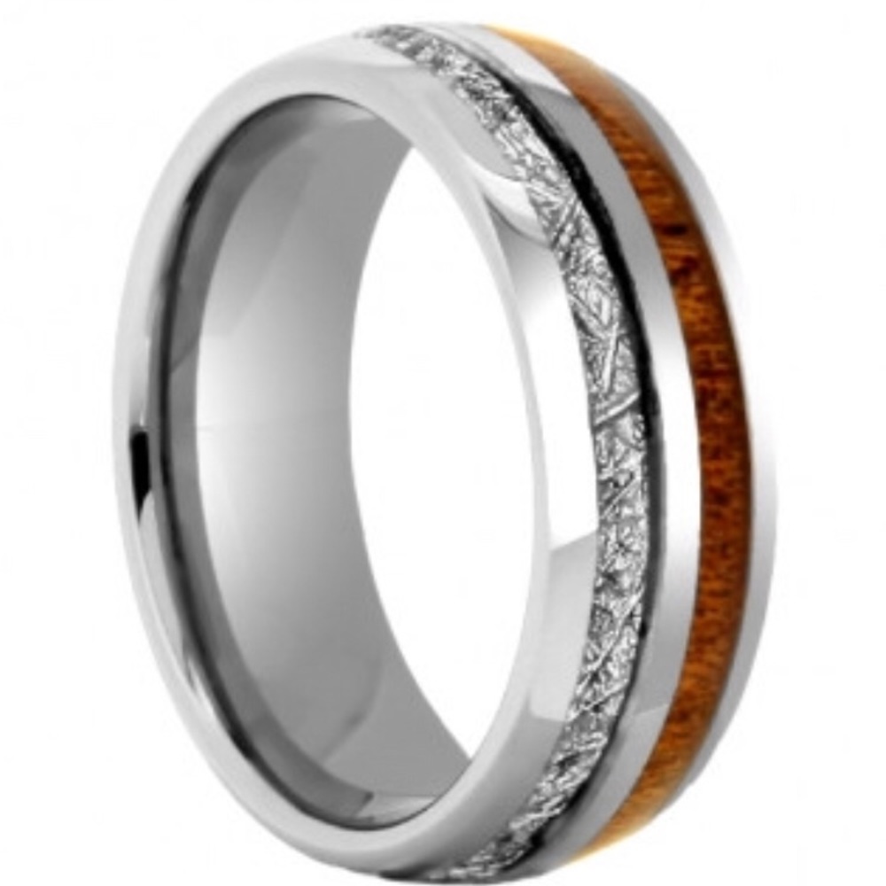 Meteorite Tungsten Band, Sizes 7-13 + Half Sizes